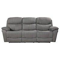 Casual Dual Power Reclining Sofa with USB Charging Ports and Power Headrests