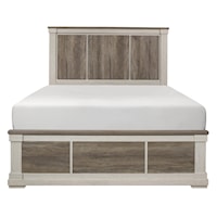Transitional Two-Tone California King Bed