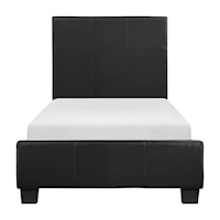 Contemporary Twin Platform with Upholstered Head & Footboard