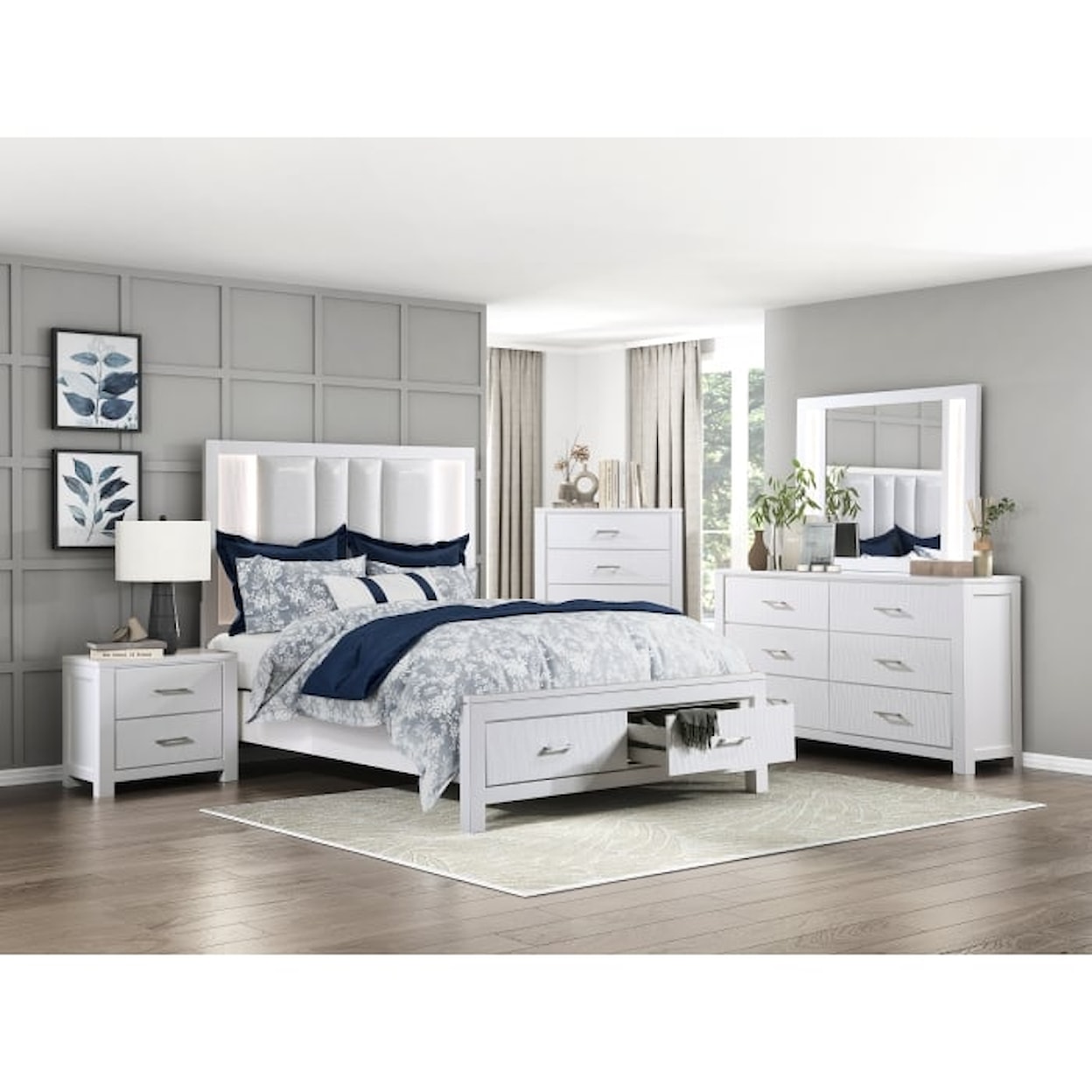 Homelegance Prism 2-Drawer Nightstand