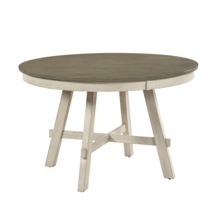 48" Round Two-Tone Dining Table