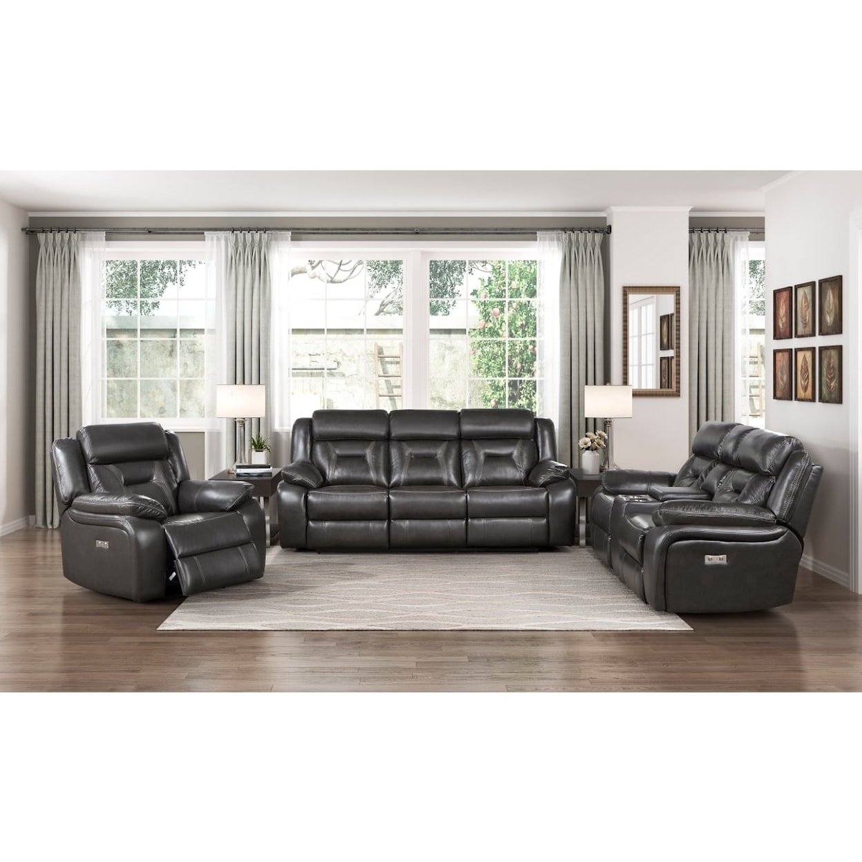 Homelegance Furniture Amite Power Reclining Sofa
