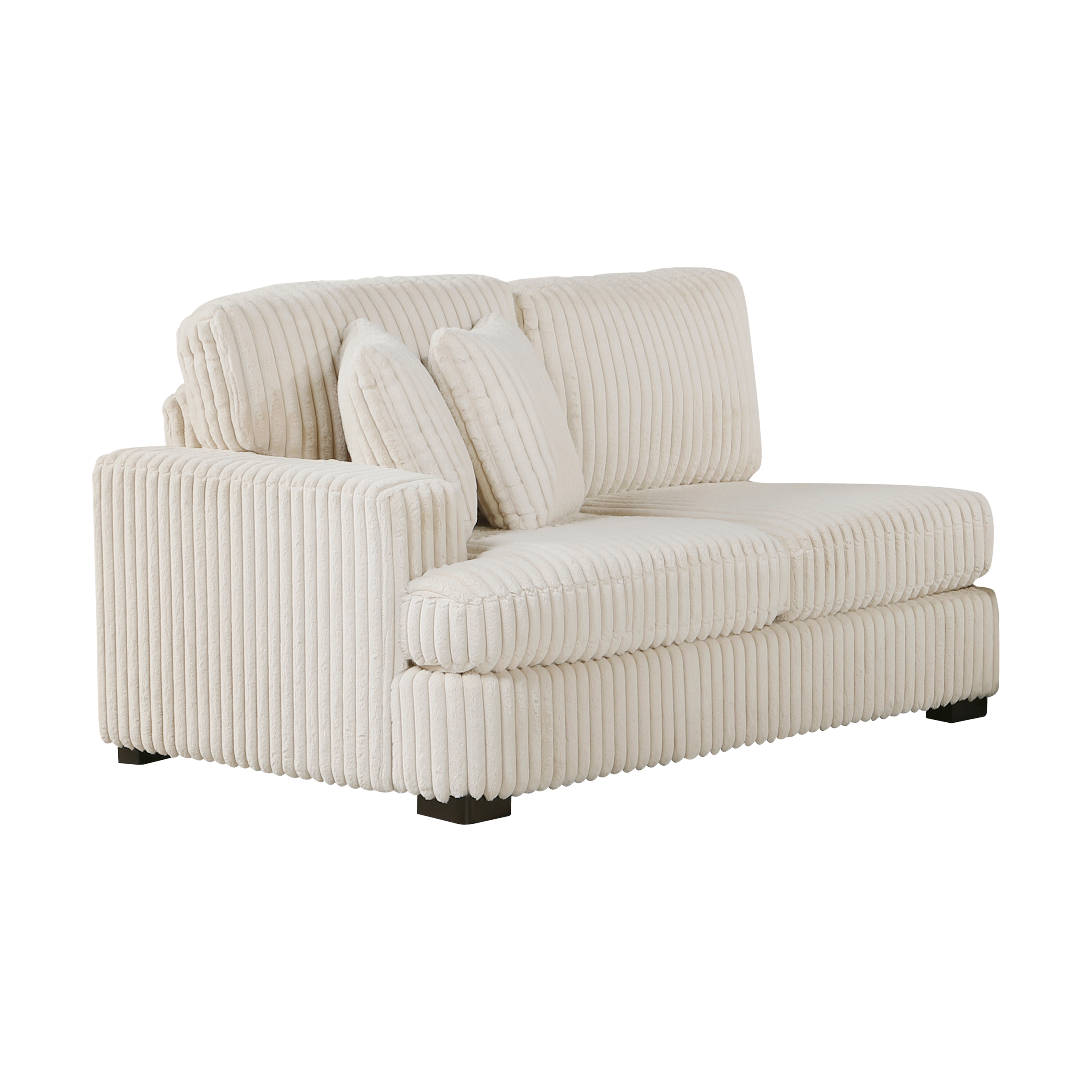 3-pc. L-Shape Corduroy Sectional Sofa