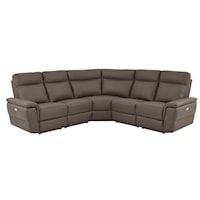 Contemporary 5-Piece Modular Power Reclining Sectional Sofa