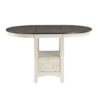 Transitional Counter Height Table with Storage