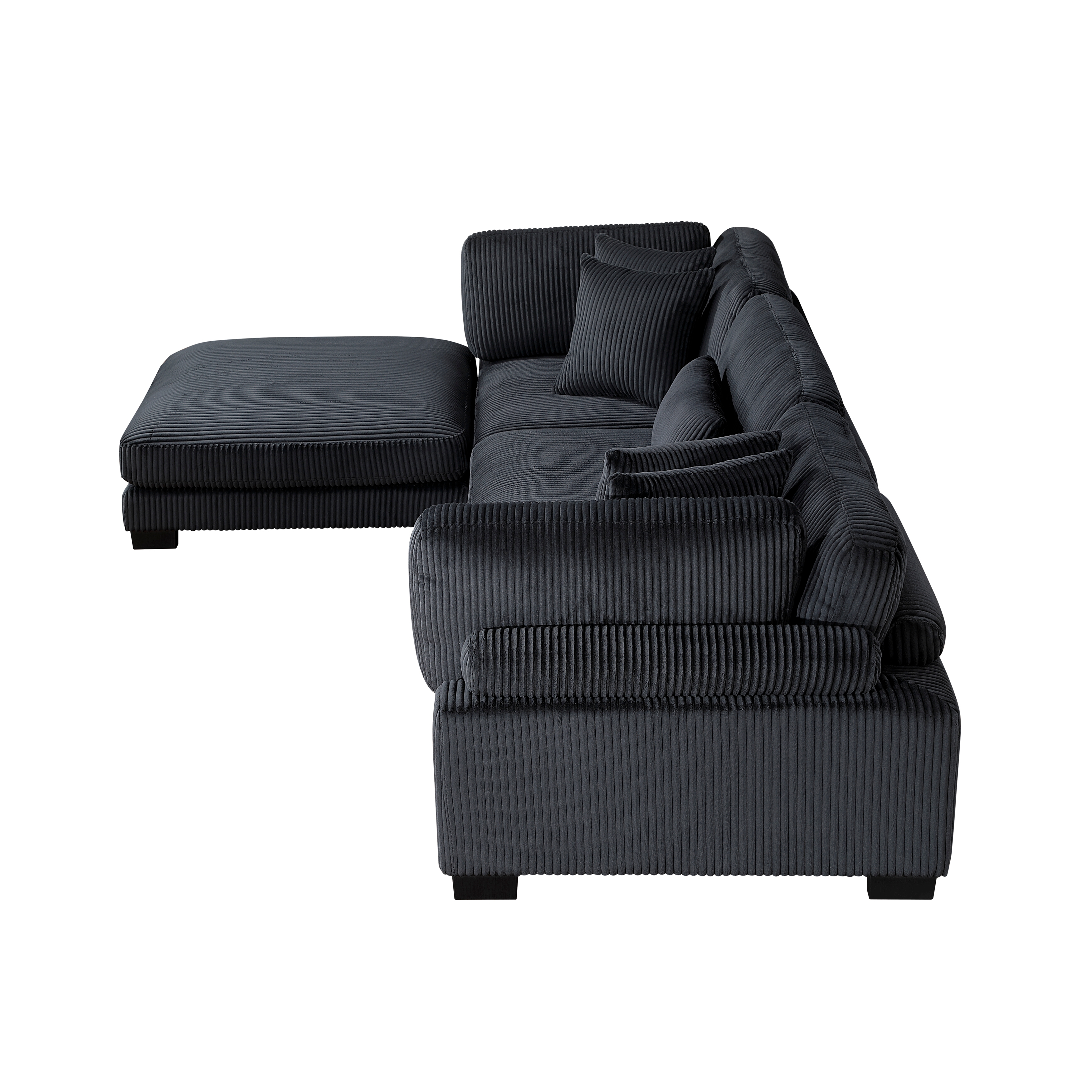 Homelegance Traverse 4-Piece Sectional Sofa with Ottoman