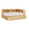 Homelegance Bartly Twin Bookcase Corner Bed with Storage Boxes