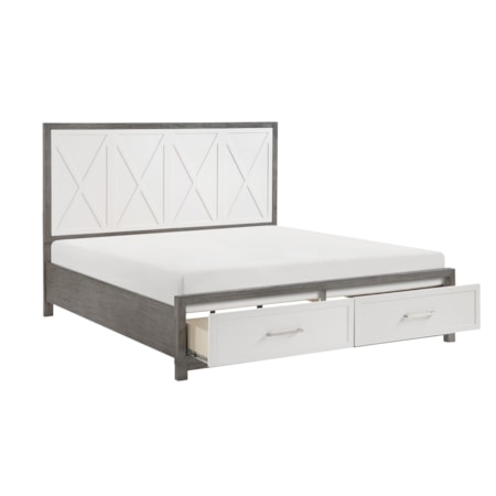 California King Platform Storage Bed