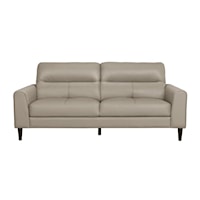 Casual Sofa with Leather Upholstery