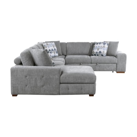 4-Piece Sectional Sofa with Ottoman