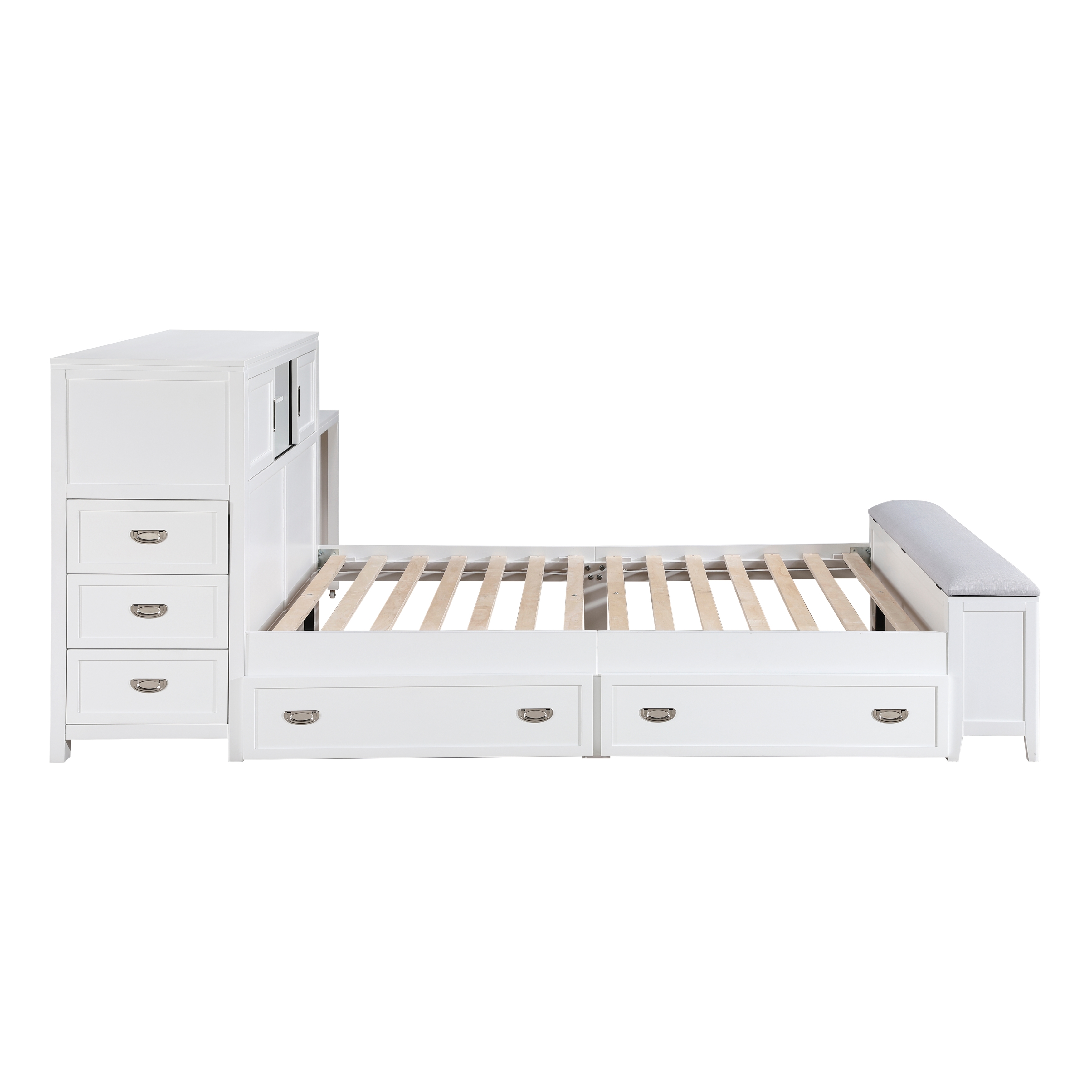 Homelegance Sloane Full Bookcase Bed with Hidden Desk