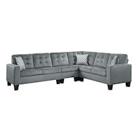 Transitional 2-Piece Reversible Sectional