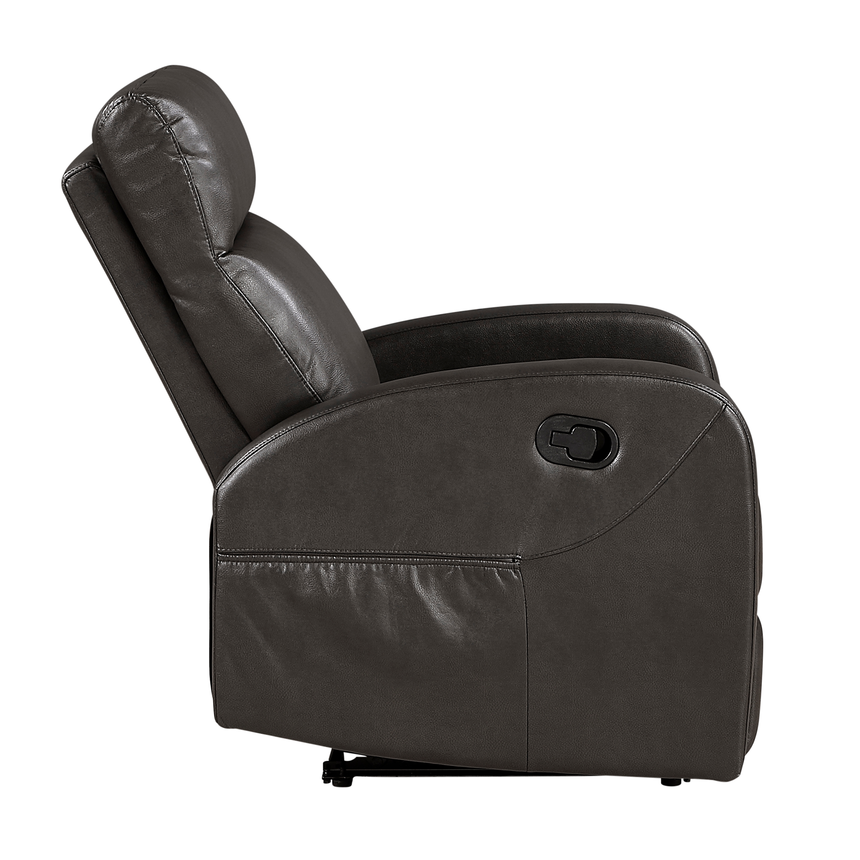 Homelegance Allen Faux-Leather Wall-Hugging Manual Recliner