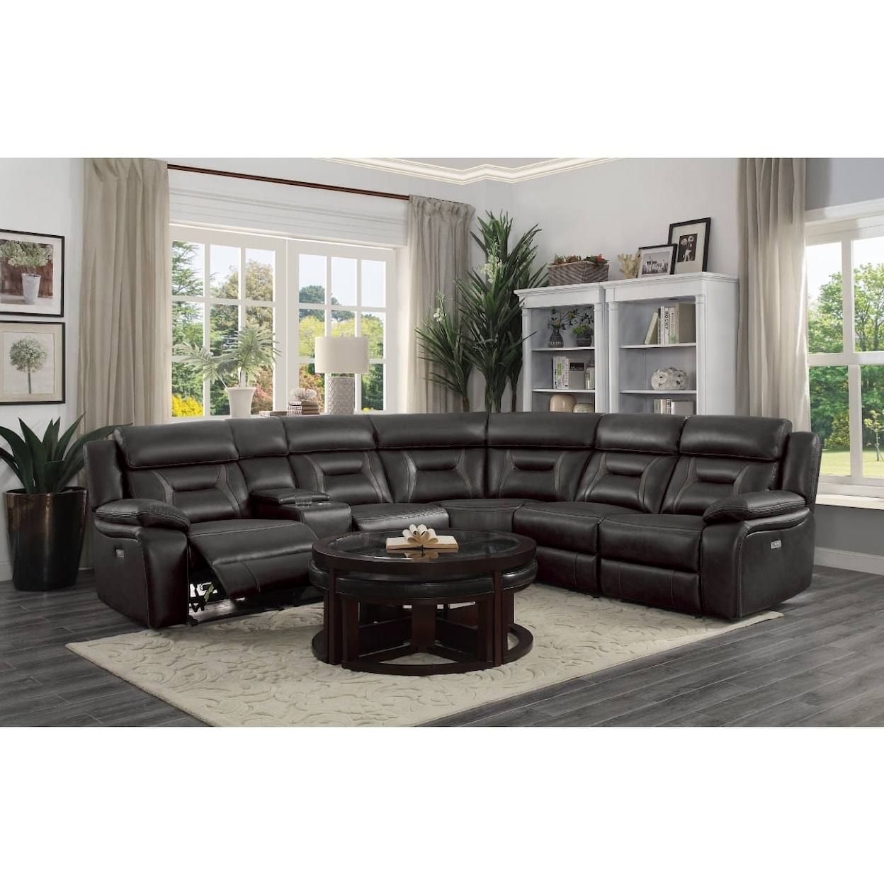 Homelegance Furniture Amite 6-Piece Power Sectional
