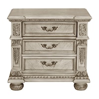 Traditional 3-Drawer Nightstand