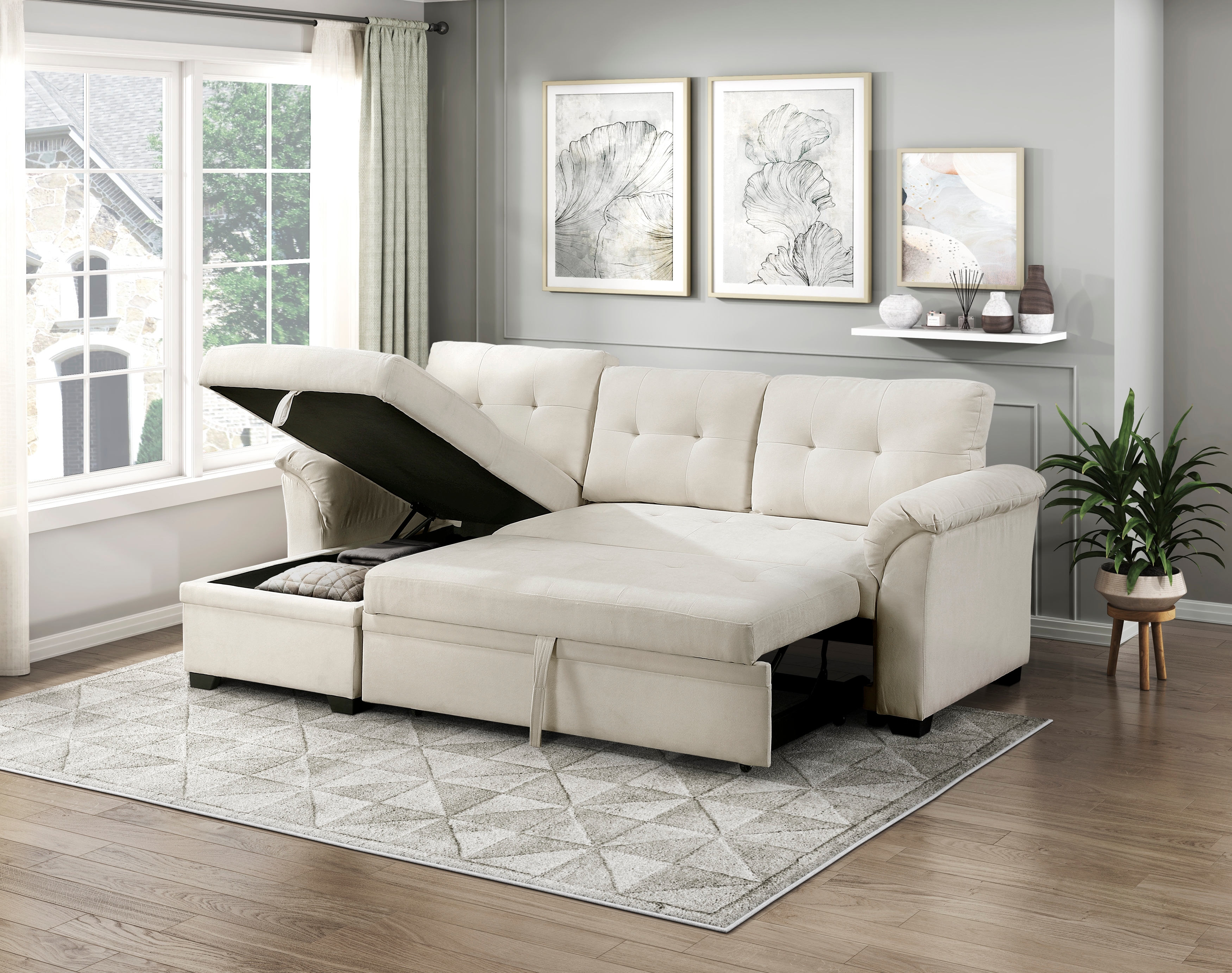 Homelegance Elara 2-Piece Reversible Sectional Sofa