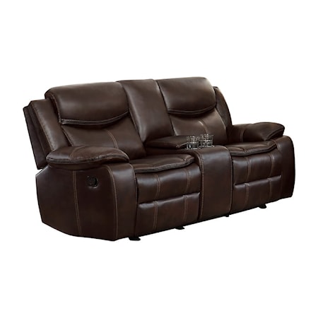 Double Reclining Glider Loveseat