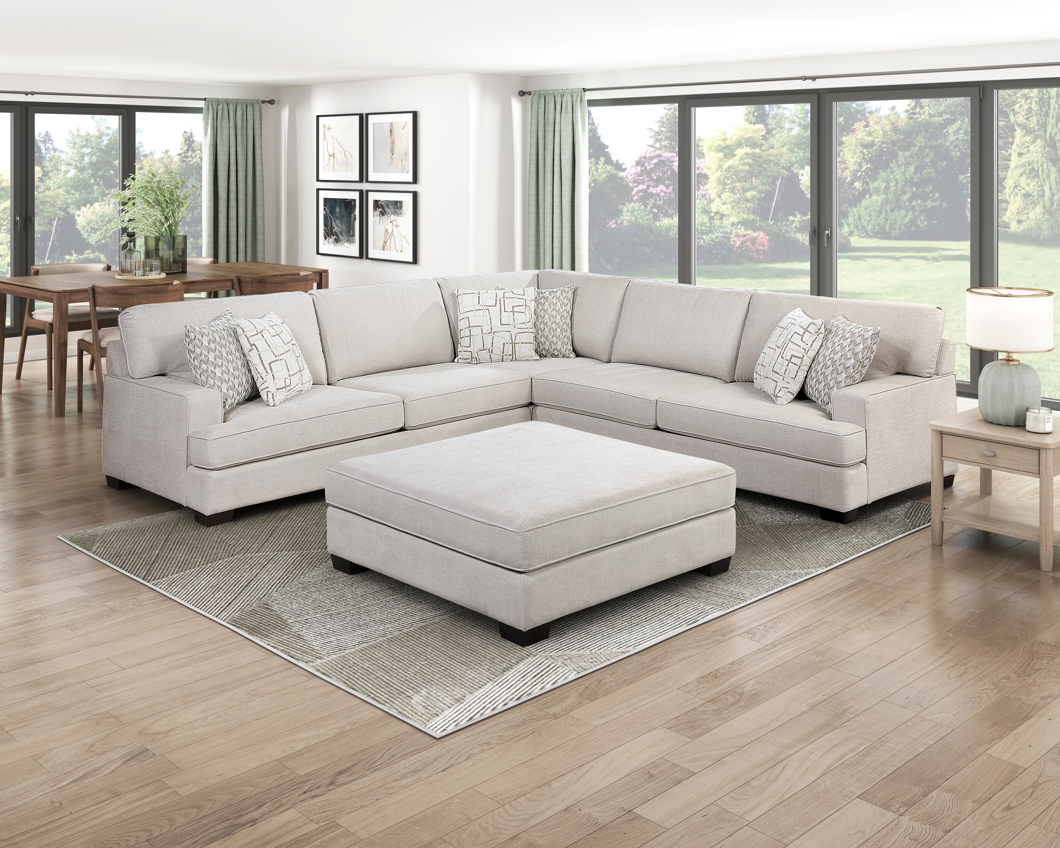 Homelegance Livia 51" Square Accent Ottoman