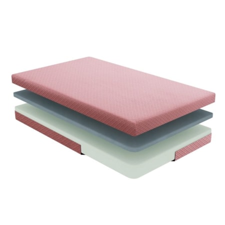 7&quot; Full Memory Foam Mattress and Pillow Set