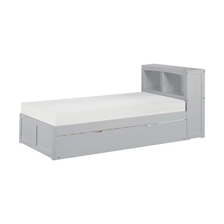 Casual Twin Bookcase Bed with Twin Trundle