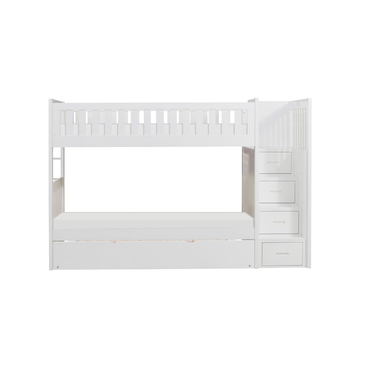 Twin/Twin Step Bunk Bed with Twin Trundle