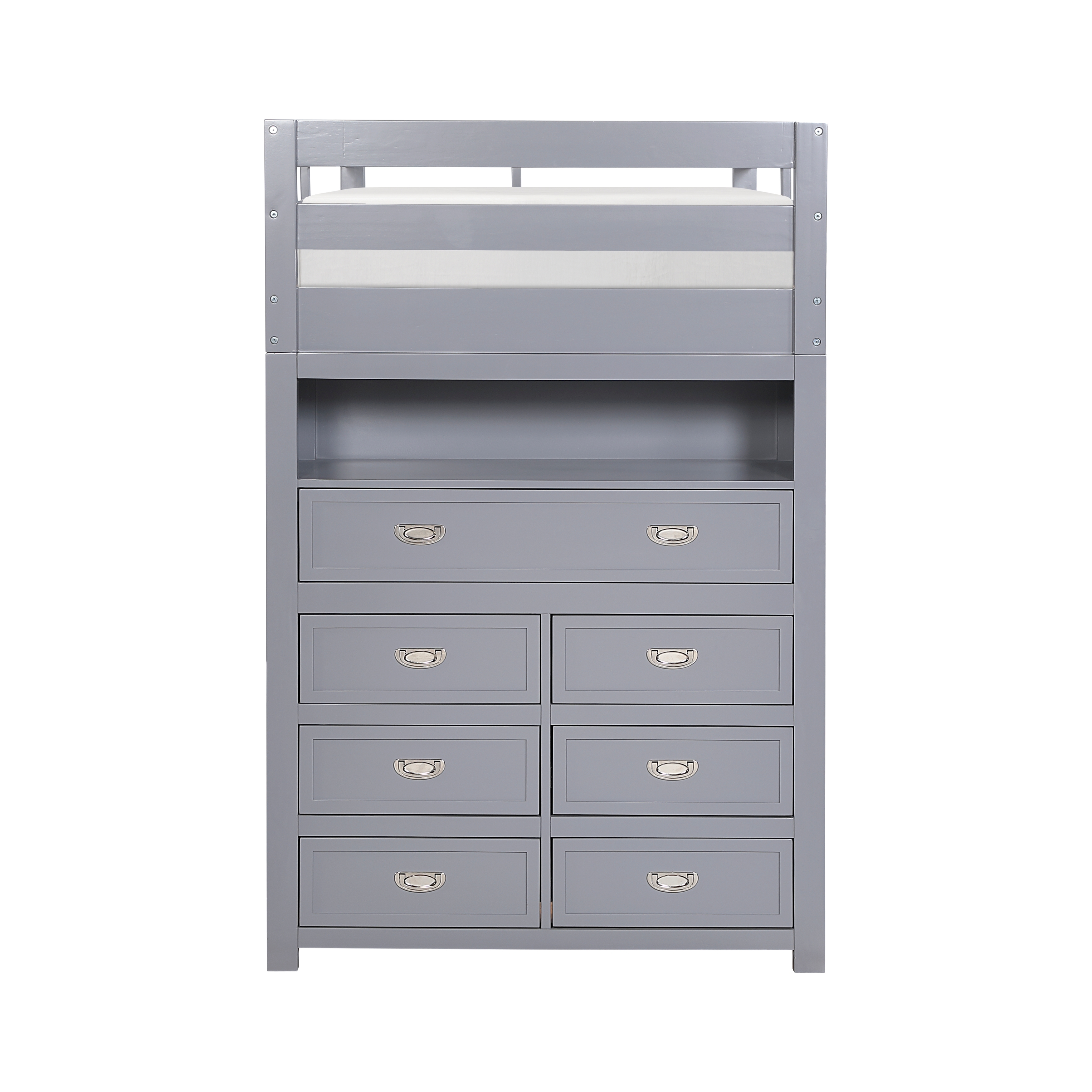 Homelegance Sloane Twin/Full Loft Bunk Bed with Hidden Desk