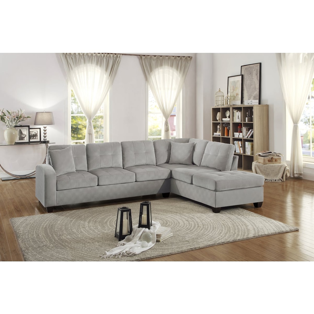 Homelegance Furniture Emilio 2-Piece Reversible Sectional Sofa