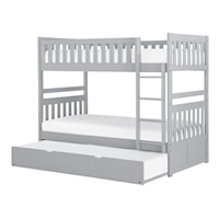 Transitional Twin/Twin Bunk Bed with Twin Trundle