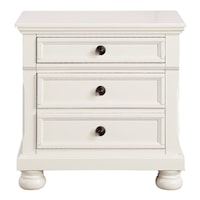 Transitional Nightstand with Hidden Felt-Lined Drawer