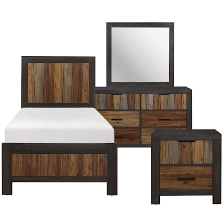 Industrial 4-Piece Twin Bedroom Set