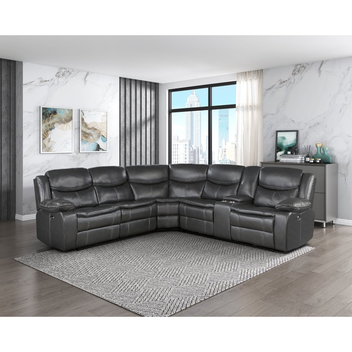 Homelegance Fargo 3-Piece Power Reclining Sectional