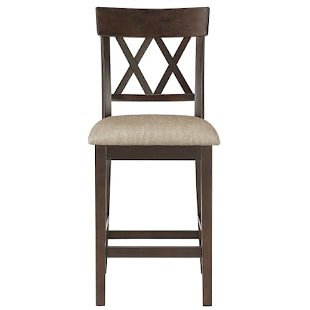 Double X-Back Counter Height Chair