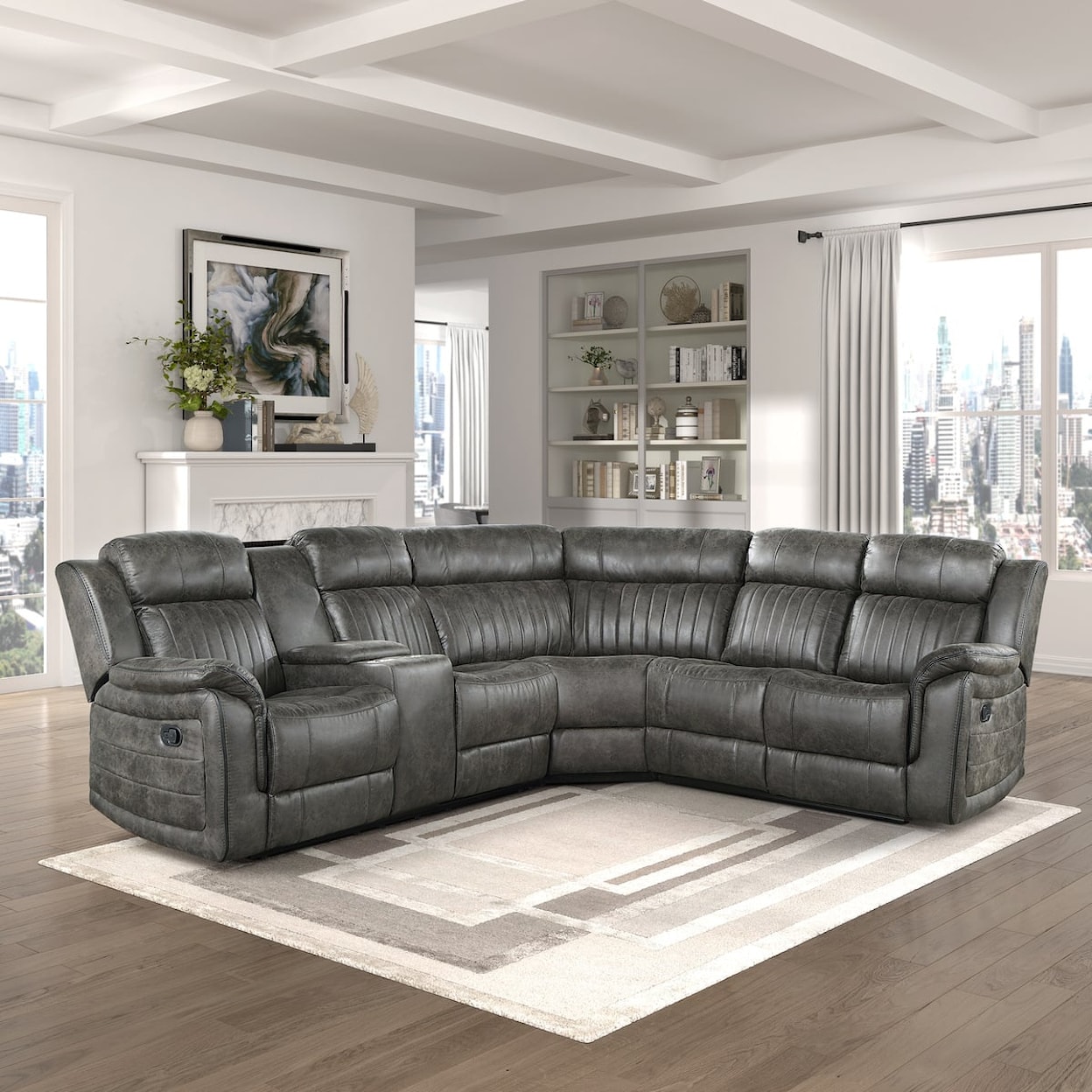 Homelegance Furniture Centeroak 3-Piece Reclining Sectional Sofa