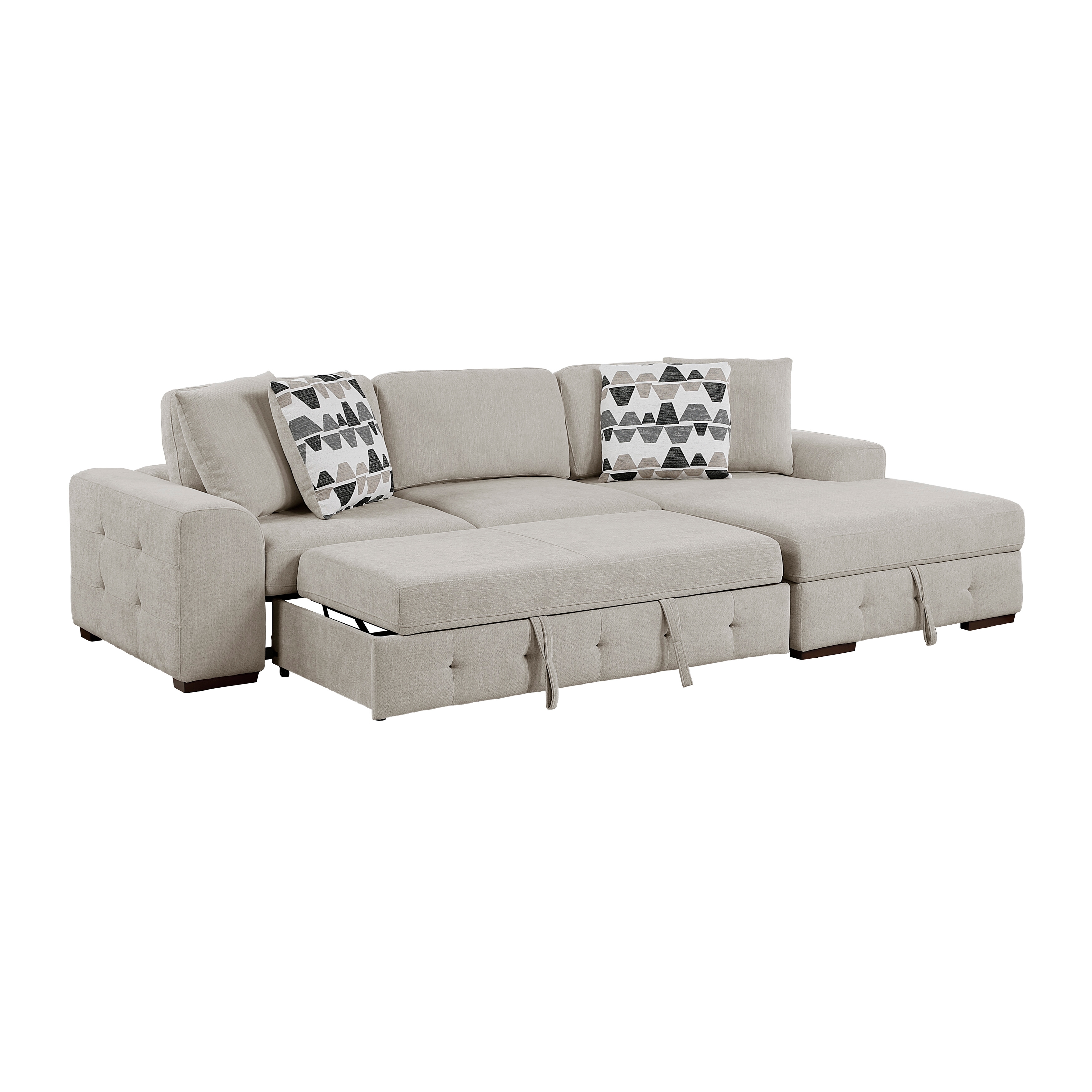 3-Piece Sectional Sofa and Ottoman