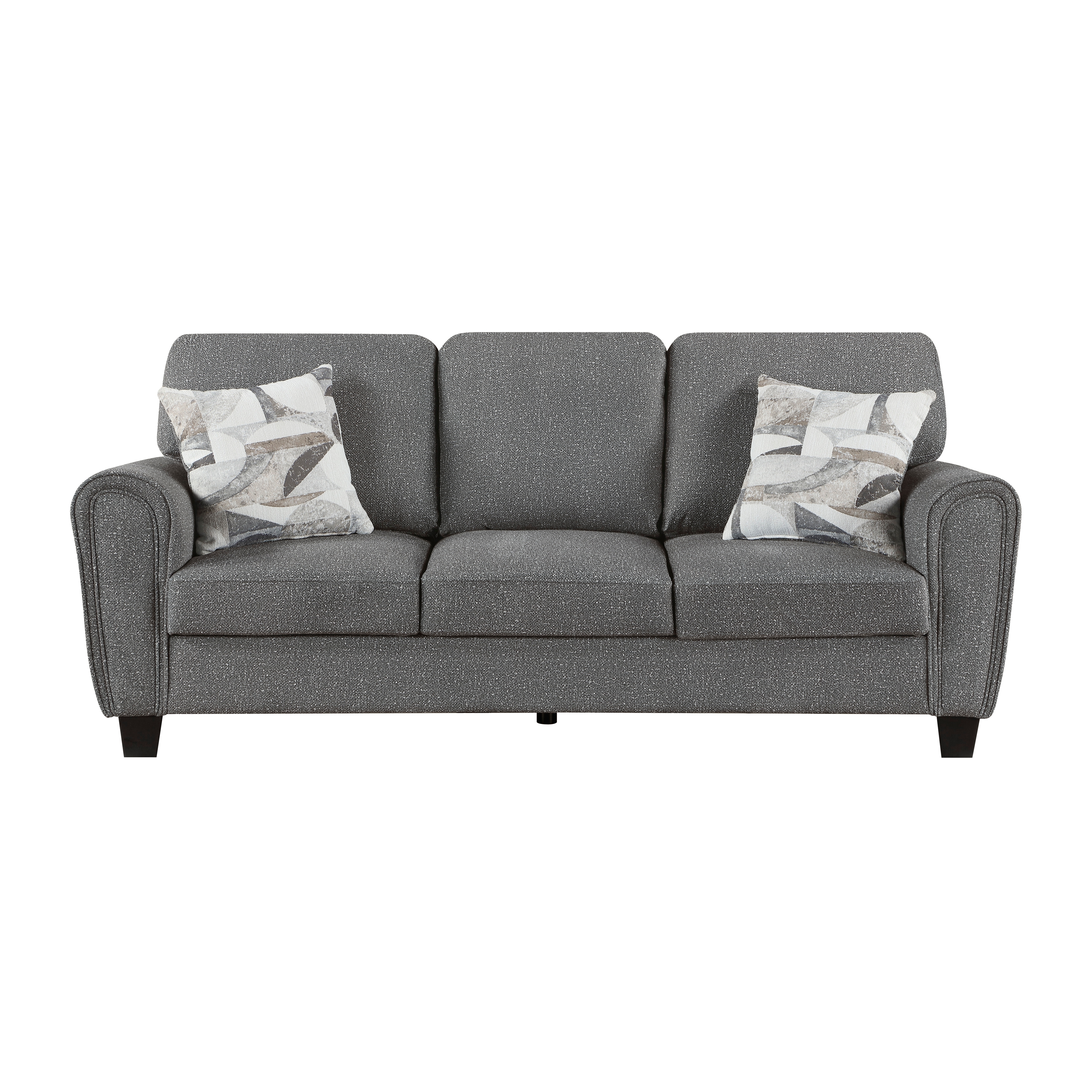 Casual Plush Sofa w/Decorative Toss Pillows