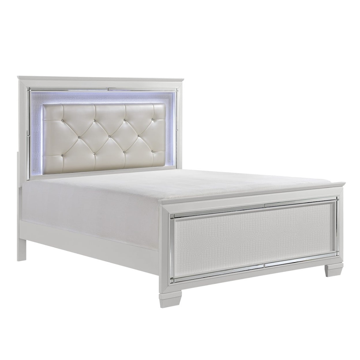 Homelegance Furniture Allura California King Panel Bed with LED Lights