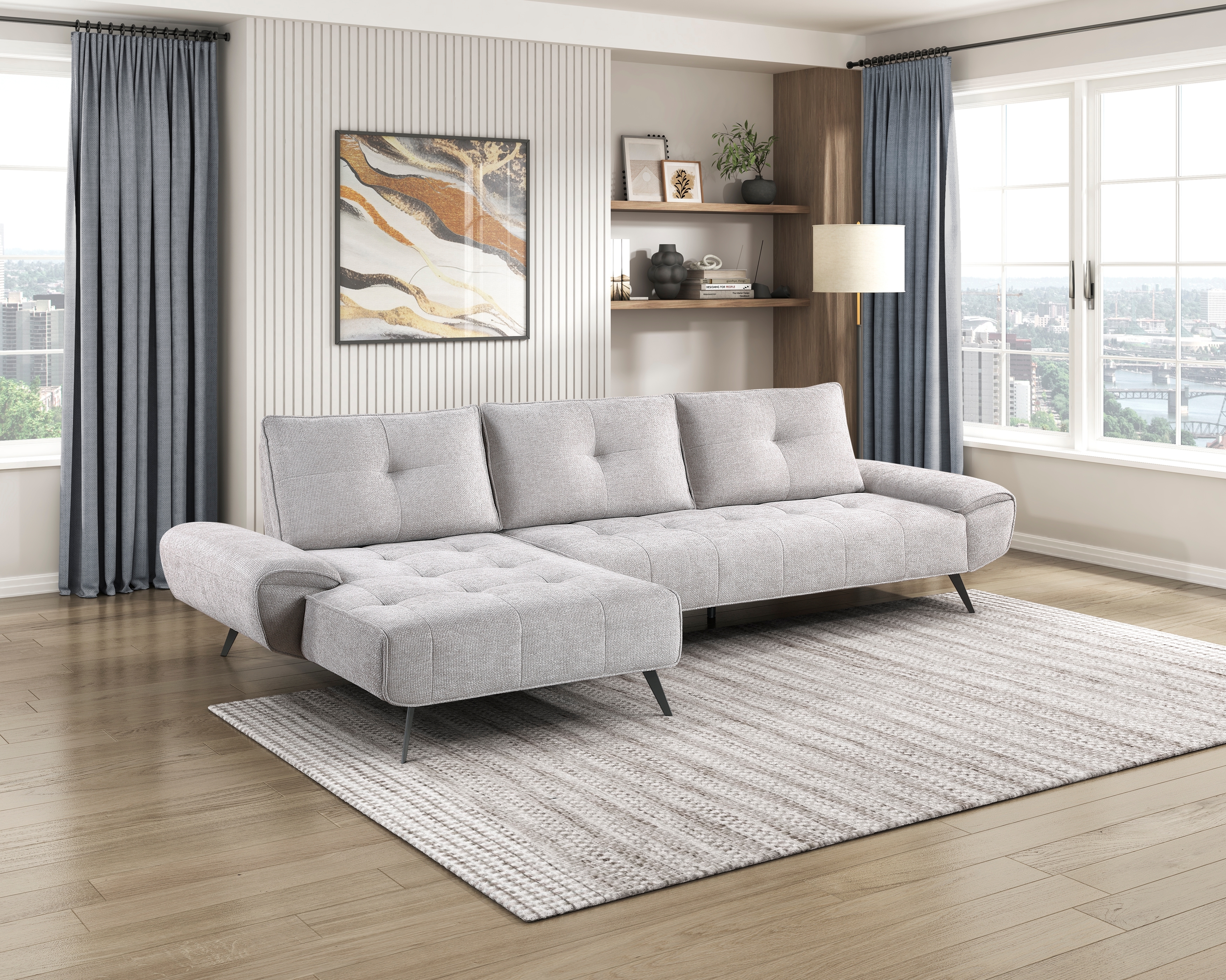 Homelegance Silva 2-Piece Sectional Sofa