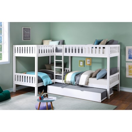 Corner Bunk Bed with Twin Trundle