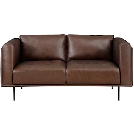 Contemporary Loveseat with Tufted Detailing