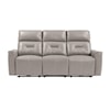 Homelegance Furniture Burwell Power Double Reclining Sofa with USB Ports