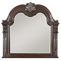 Traditional Mirror with Elegant Leaf Carvings