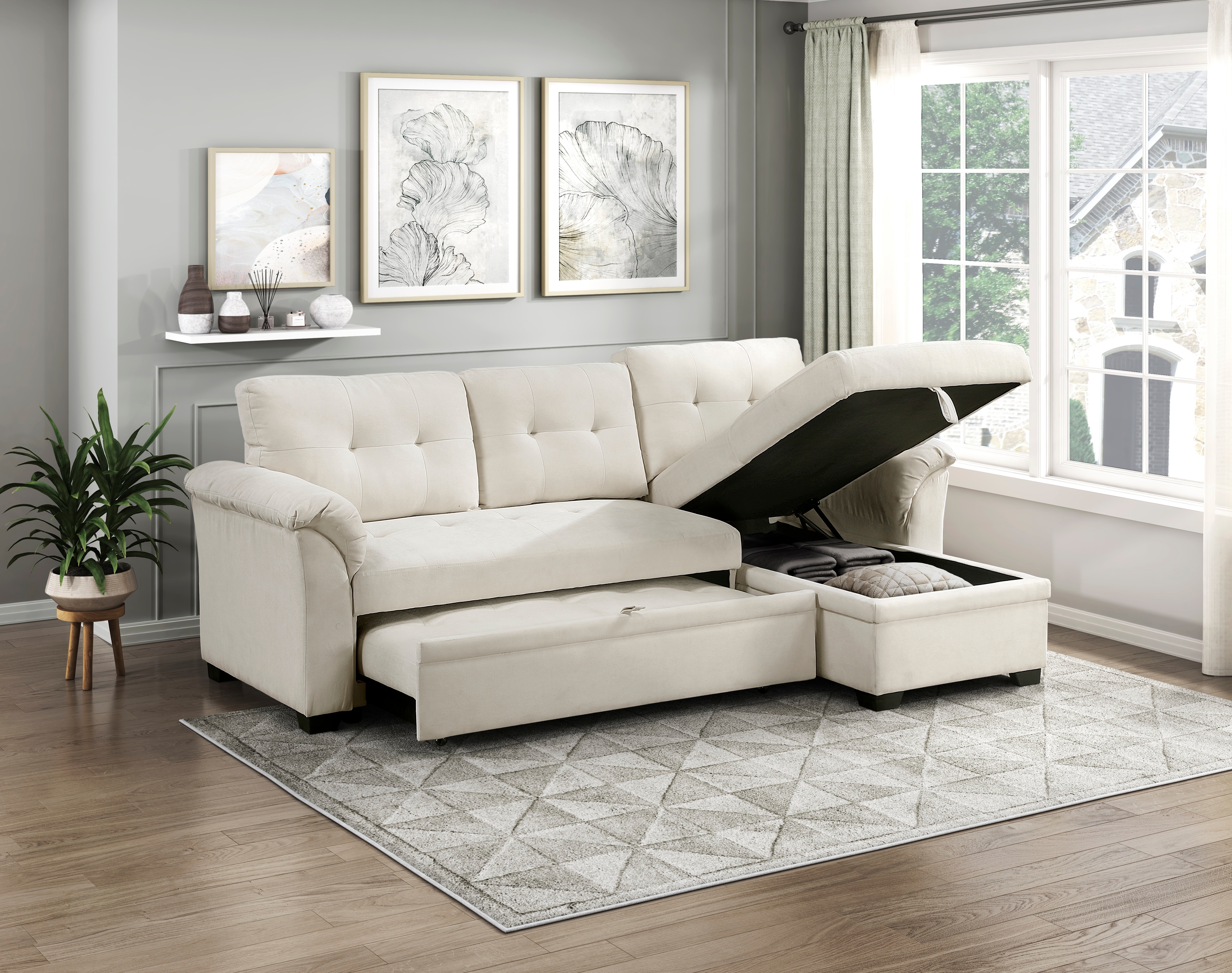 Homelegance Elara 2-Piece Reversible Sectional Sofa