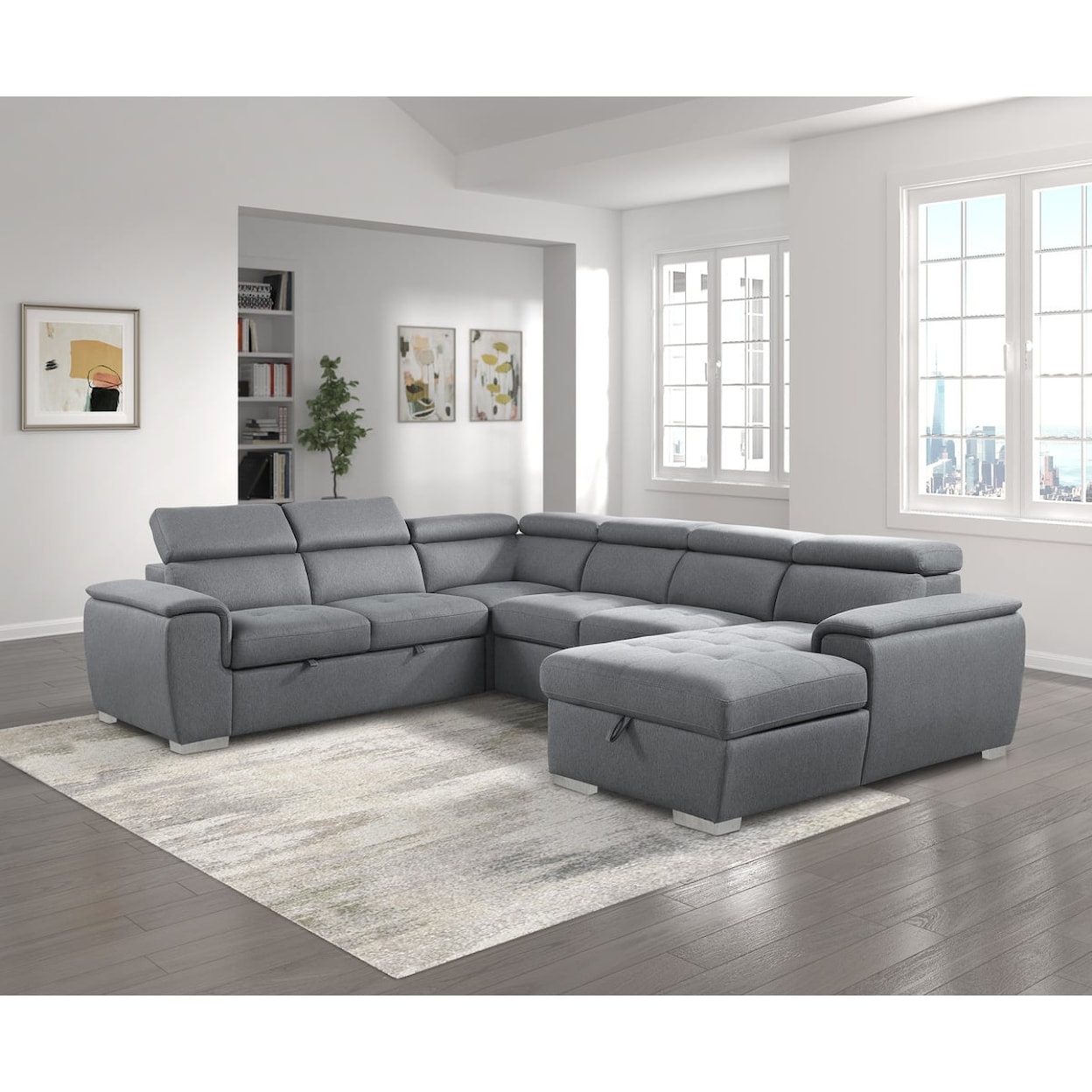 Homelegance Furniture Berel 4-Piece Sectional Sofa