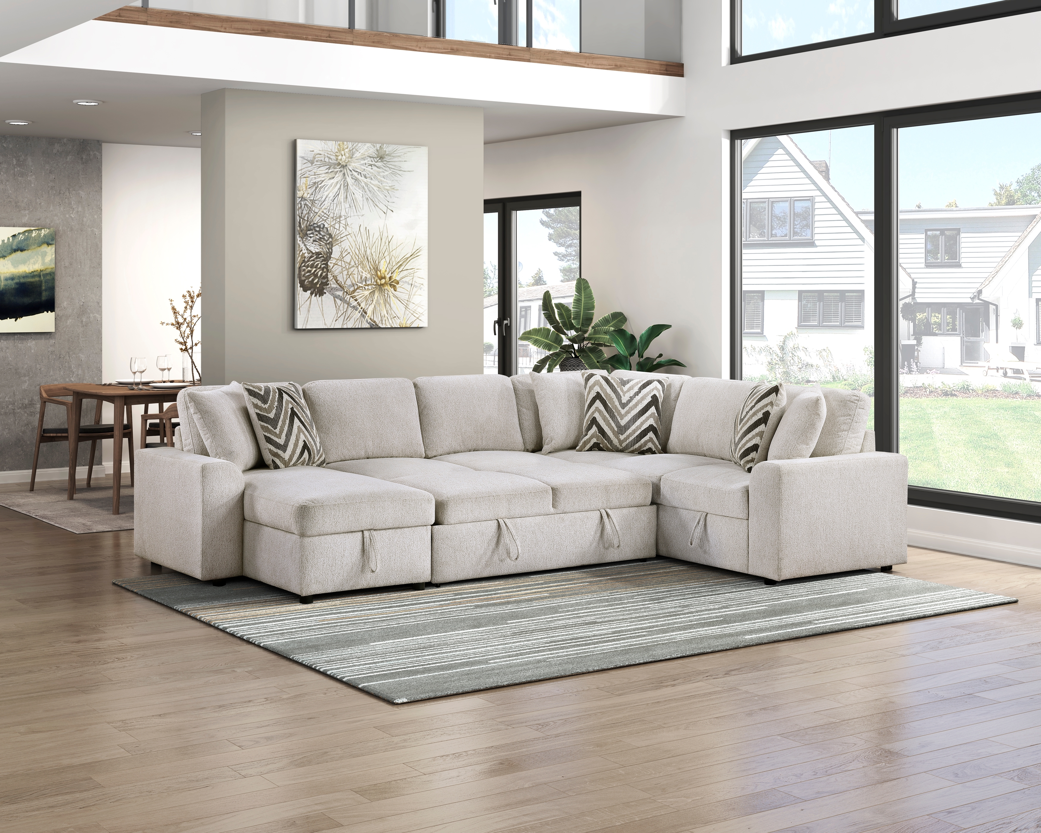 Homelegance Myrtle 3-Piece Sectional Sofa