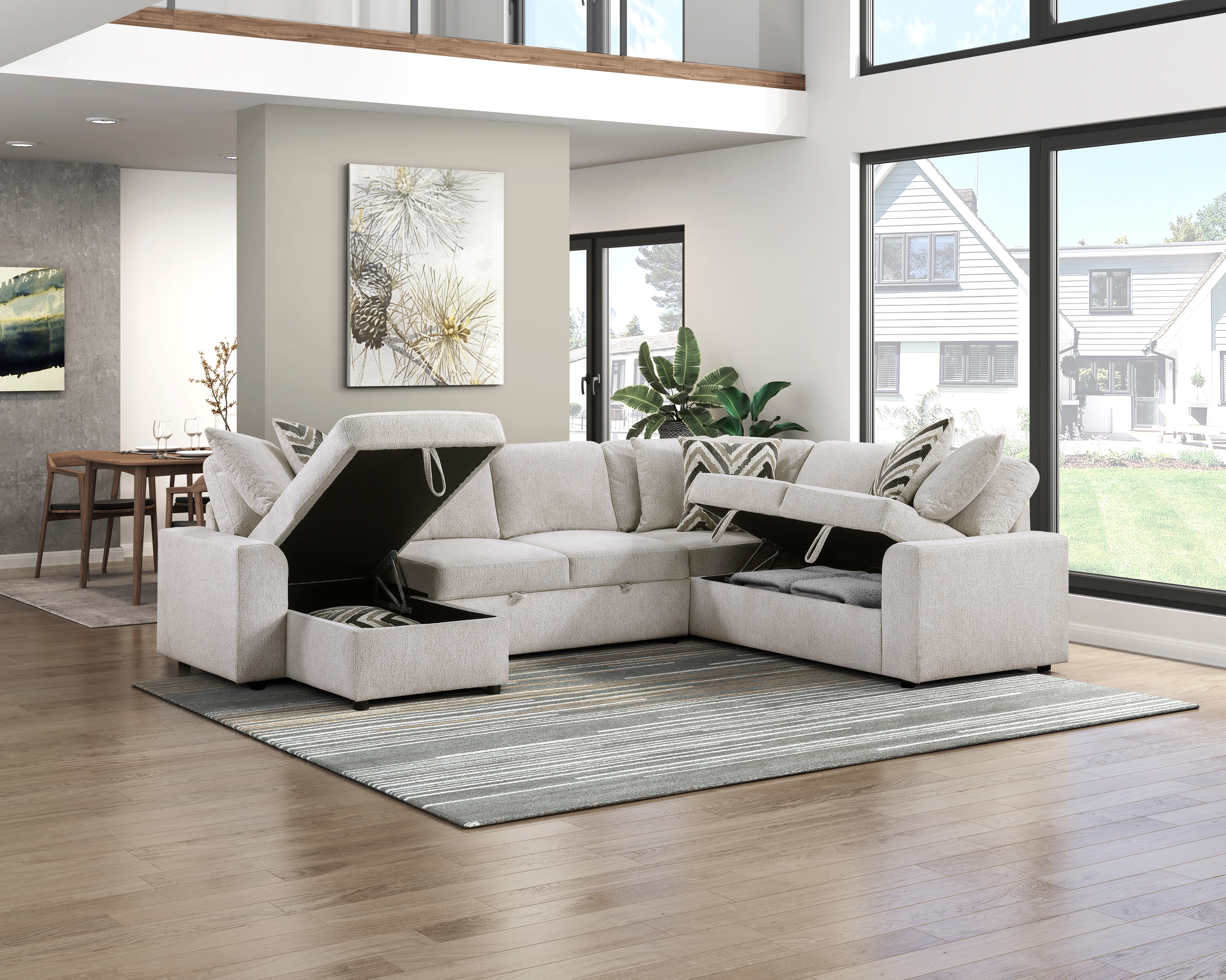 Homelegance Myrtle 3-Piece Sectional Sofa