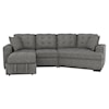 Homelegance Logansport 2-Piece Sectional with Pull-out Ottoman
