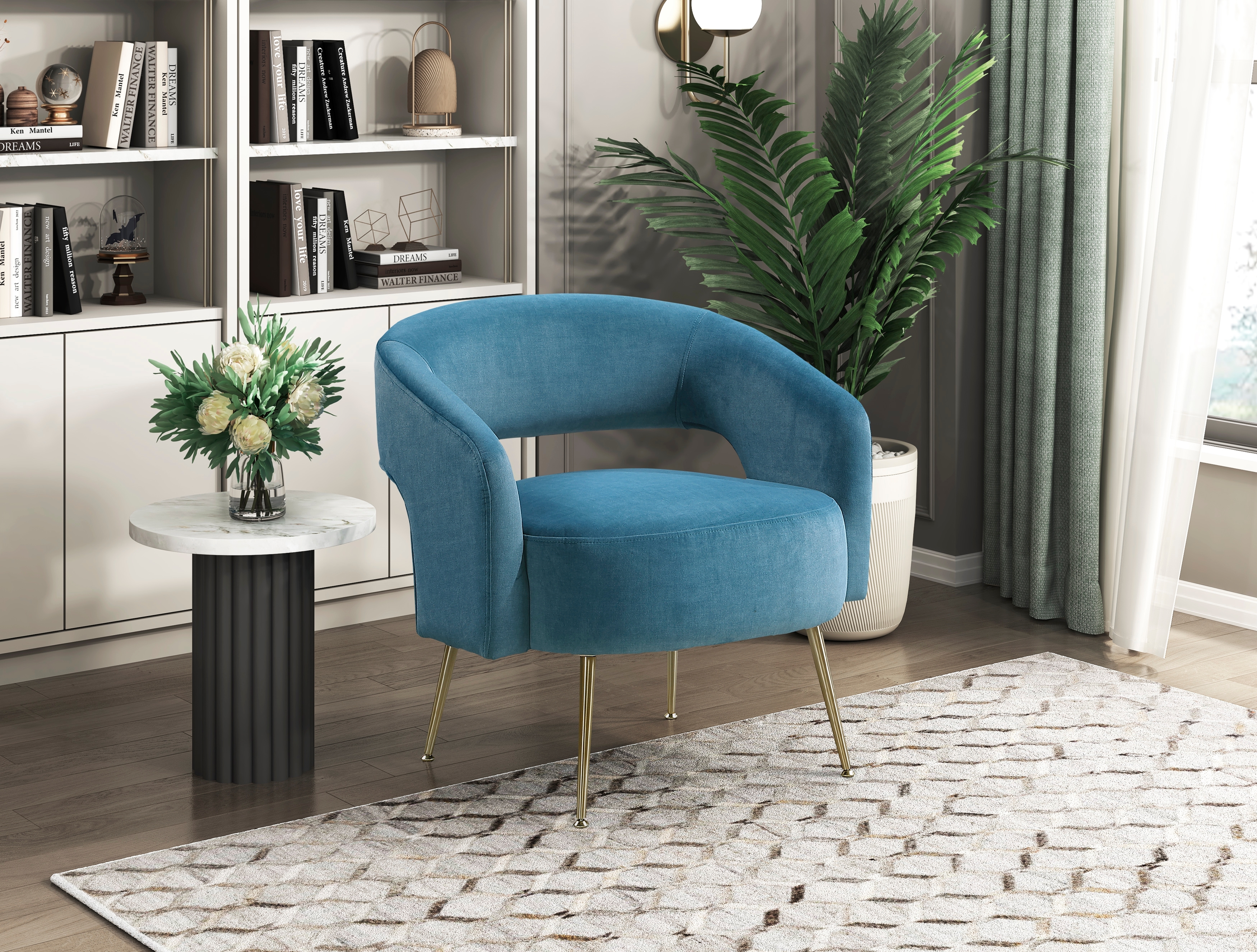 Homelegance Roslyn Velvet Accent Chair
