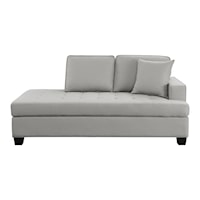 Transitional Chaise with Matching Pillow