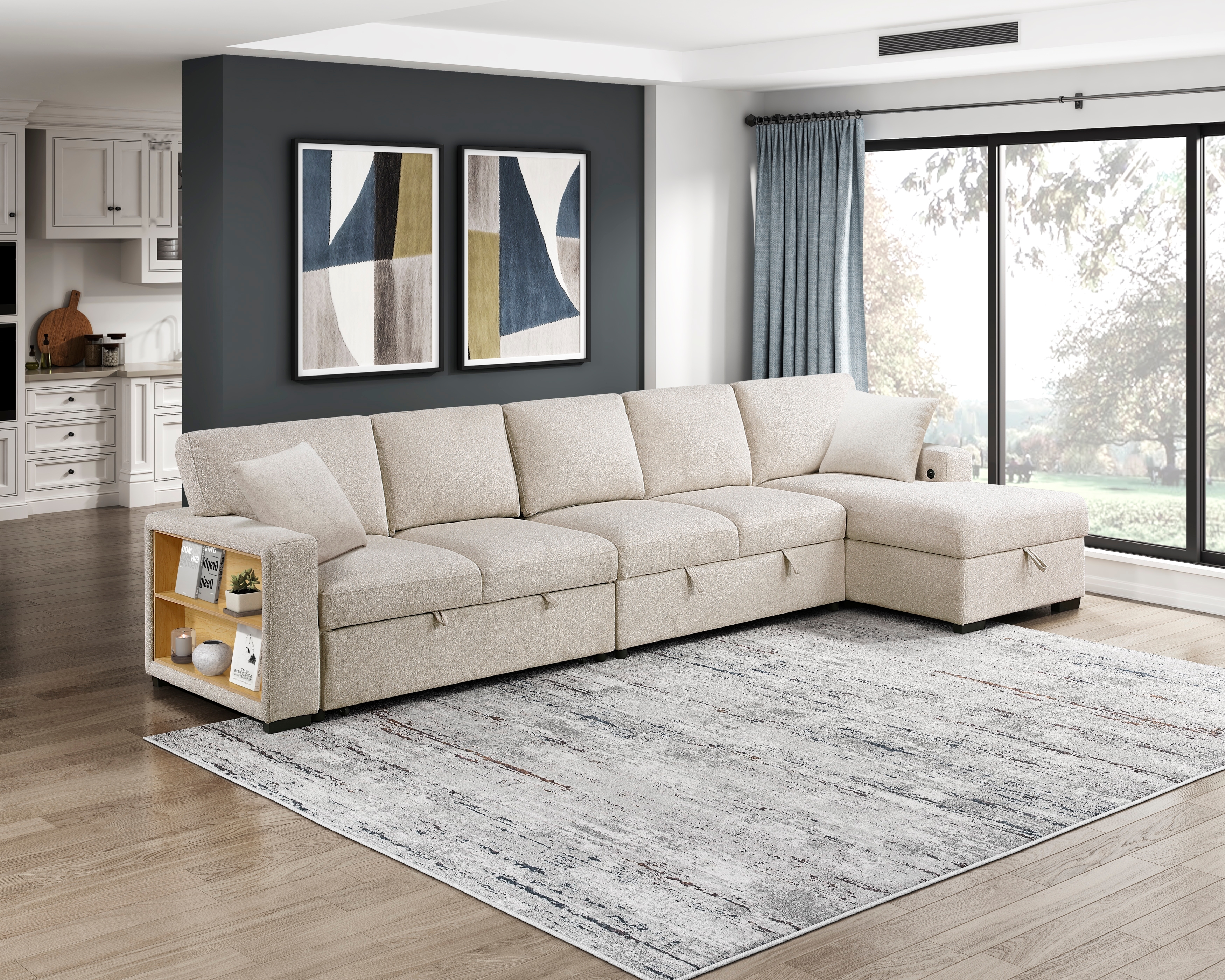 Homelegance Pompano  3-Piece Sectional Sofa