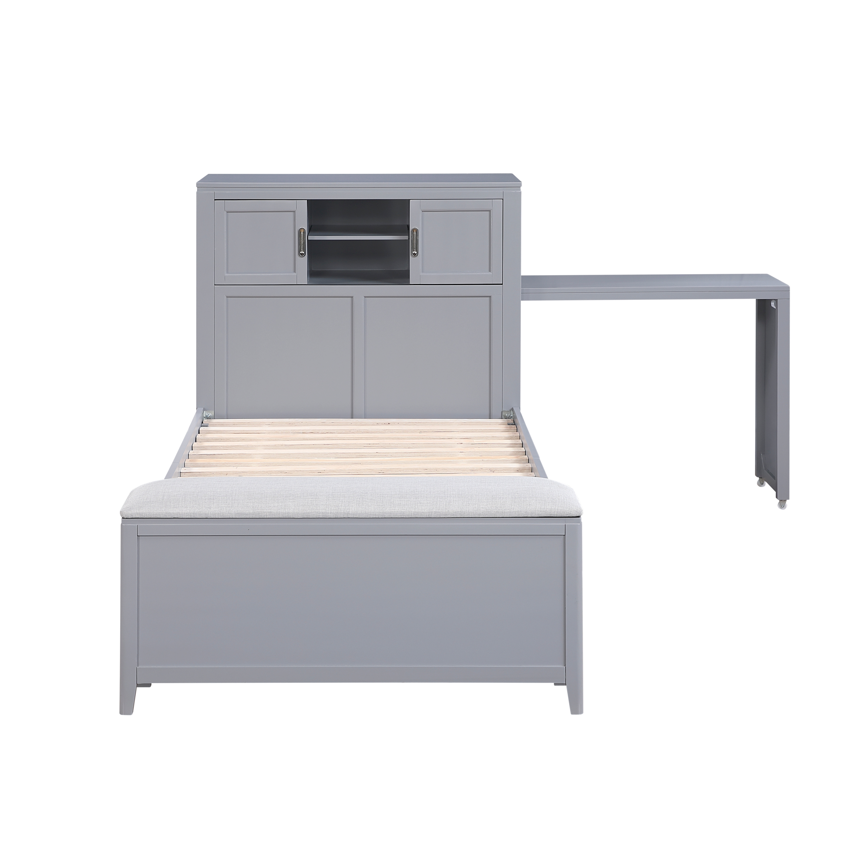 Homelegance Sloane Twin Bookcase Bed with Hidden Desk